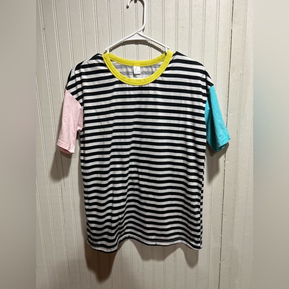 Retro striped funky color shirt